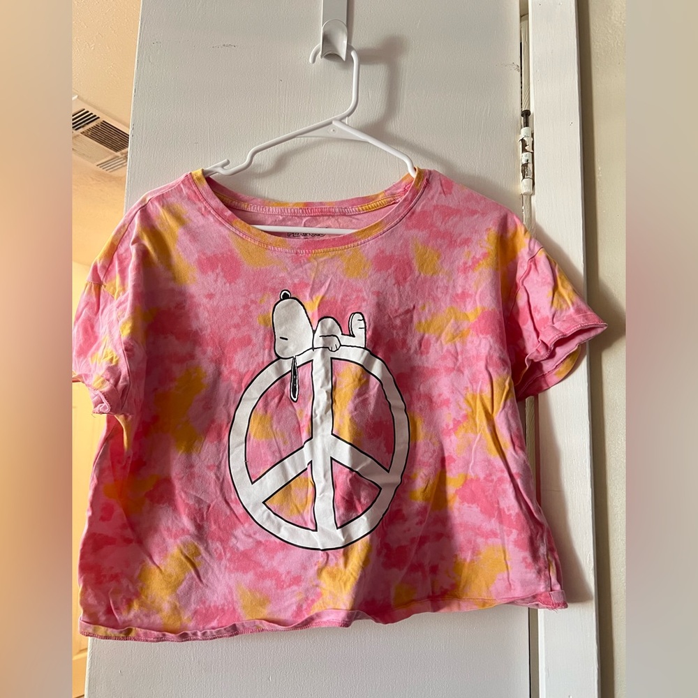 Peanuts Tie-dye Crop Top